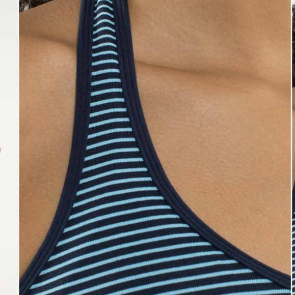 Lululemon Cool Racerback Hyper Stripe Blue Moon / Inkwell - Picture 4 of 9